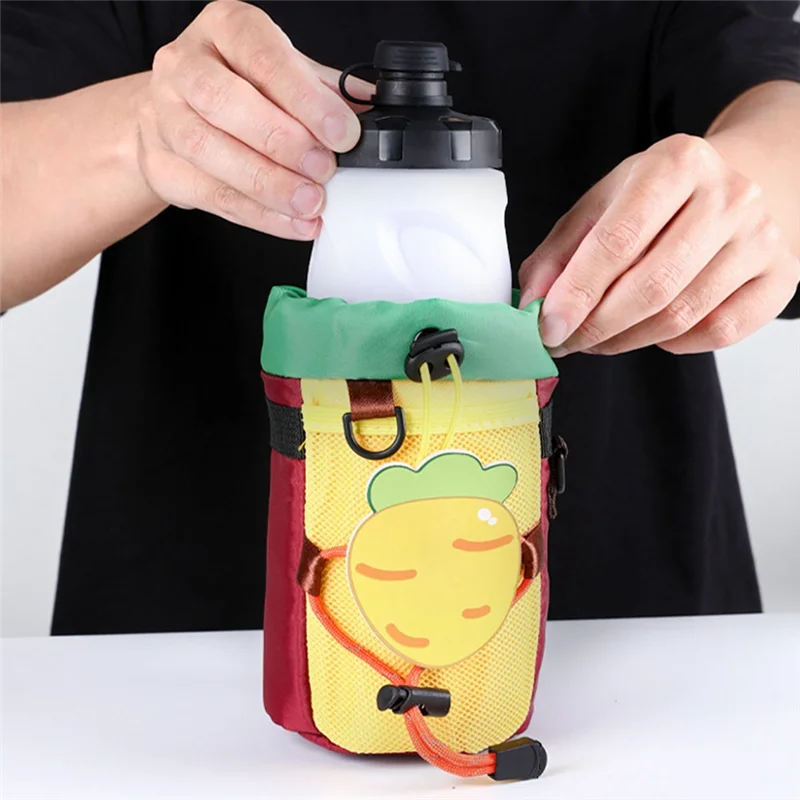 Bicycle Water Bottle Carrot Bag Front Handlebar Storage Electric Vehicle Parts Multi-Use Cup Pouch Cycling Bike Basket