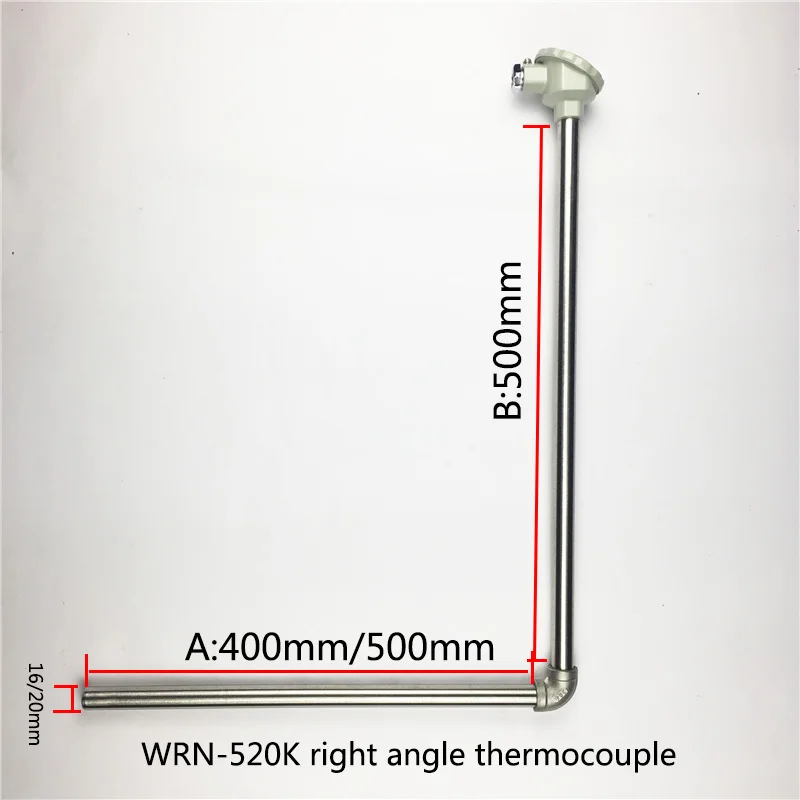 WRN-520K right angle thermocouple die casting machine aluminum alloy temperature probe for melting furnace
