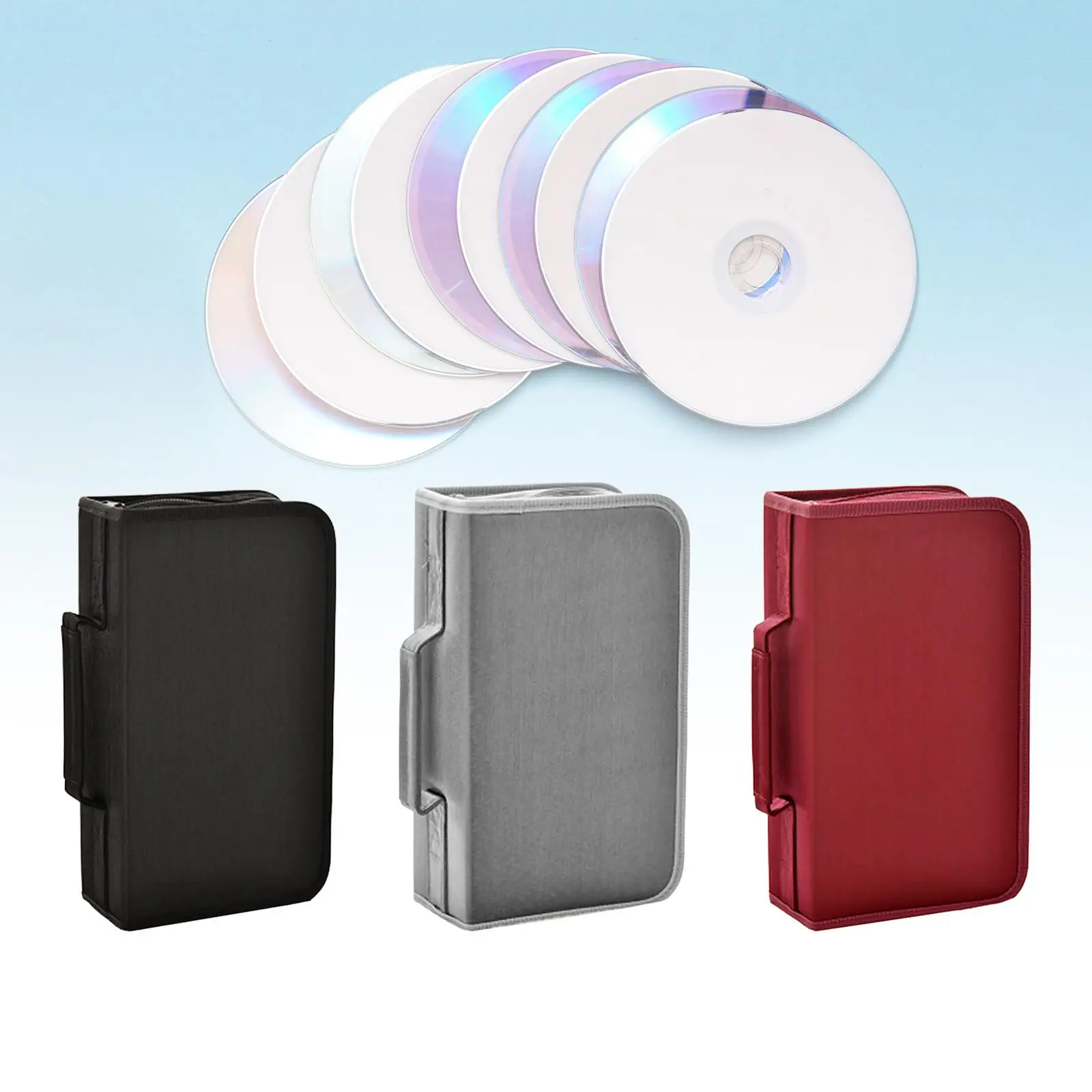 

CD Case Storage 128 Capacity Portable Carrying Trendy Booklet with Handle DVD Case Disc Storage Binder Bag for Home Trips Office