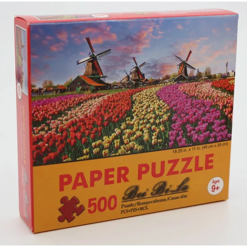 46*28cm Jigsaw Puzzles 500 Pieces Paper Picture Landscape Oil Painting Art Puzzles Decompression Toys for Adults Family Games