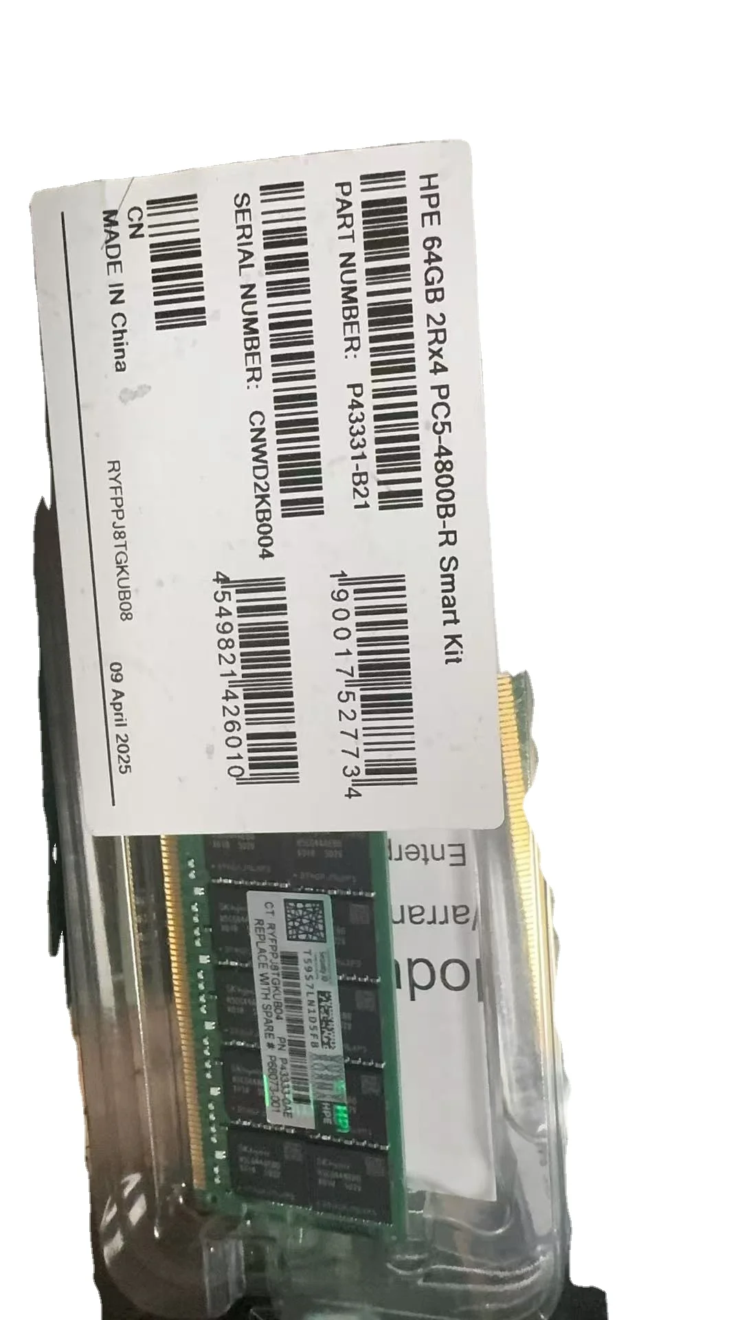 En Stock serveur RAM 64 Go 4800 DDR5 ECC pour modèle P43331-B21 P68073-001
