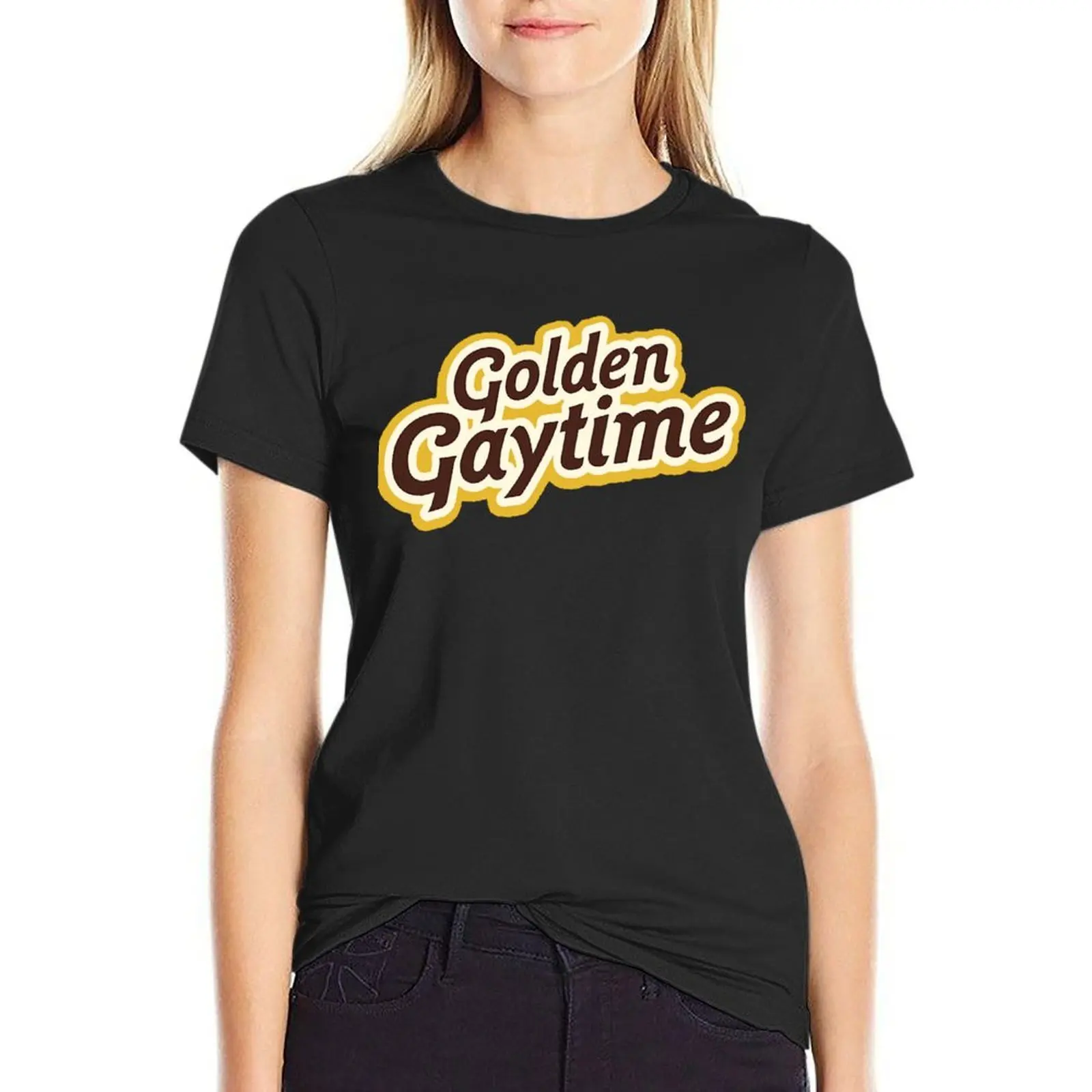 

Футболка Golden Gaytime, футболка с коротким рукавом, женская одежда, женская одежда
