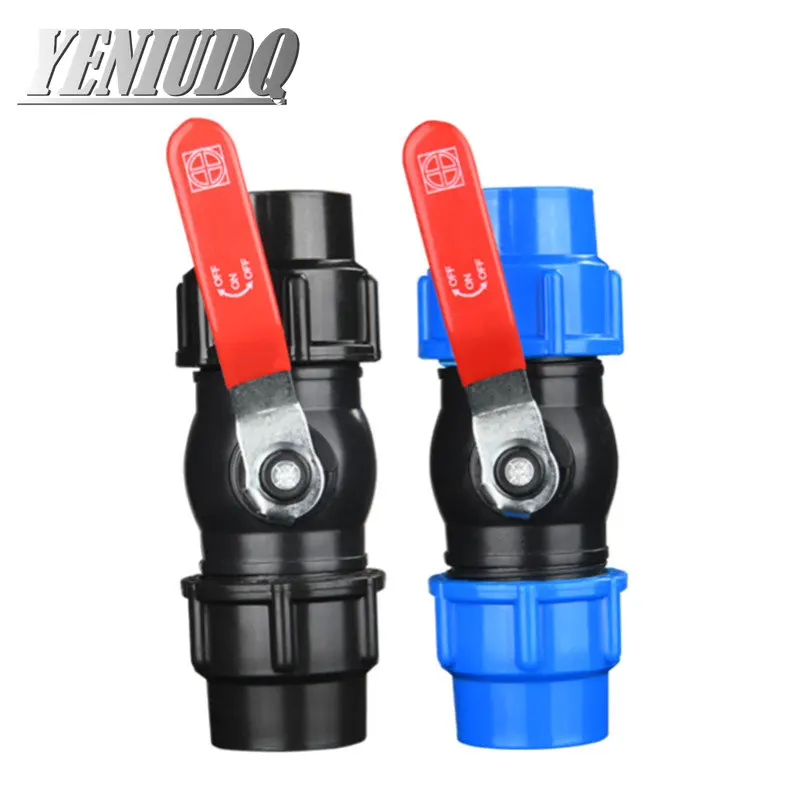 

20/25/32/40/50mm PE Tube Tap Water Splitter Plastic Quick Ball Valve Connector Garden Agriculture Irrigation Water Pipe Fittings