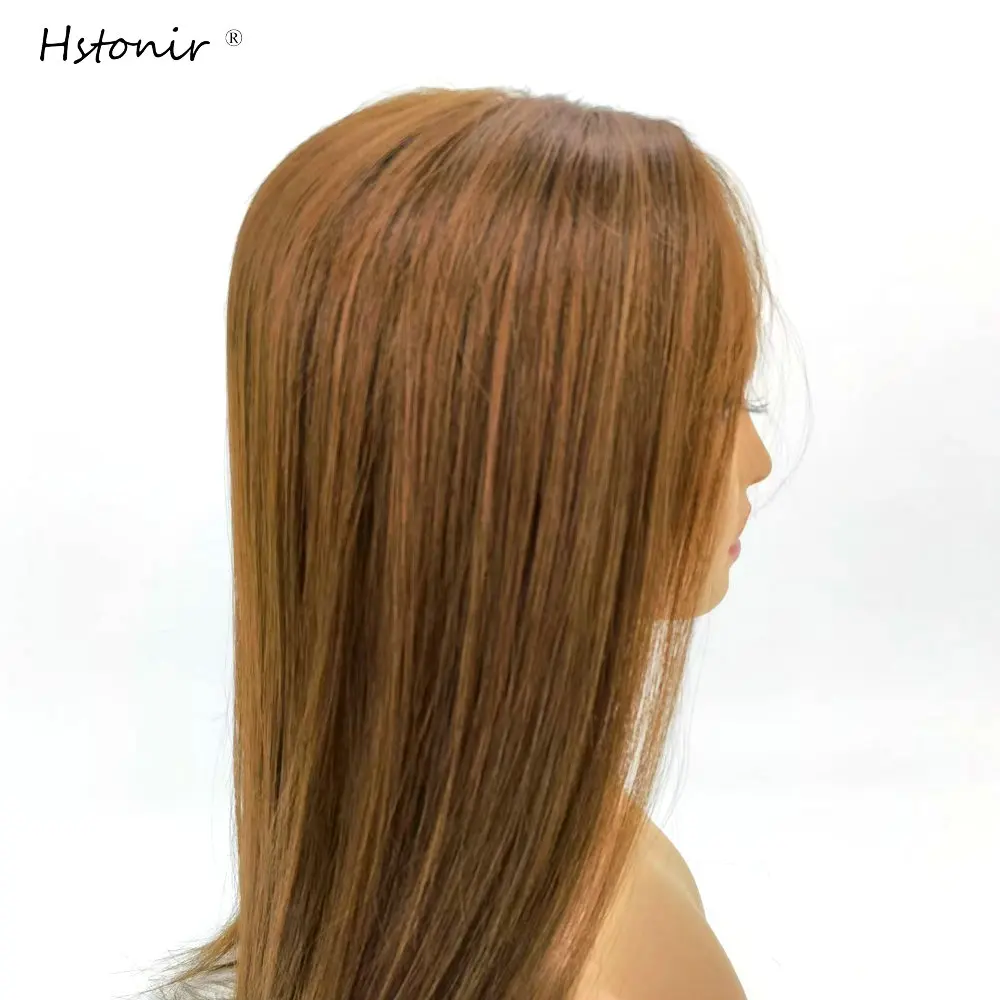 Hstonir Hair Parts Real Hair Ladies Kippa Human Hair Extensions Clip European Remy Hair Piece Hair Wig For Women Lace Front TP31