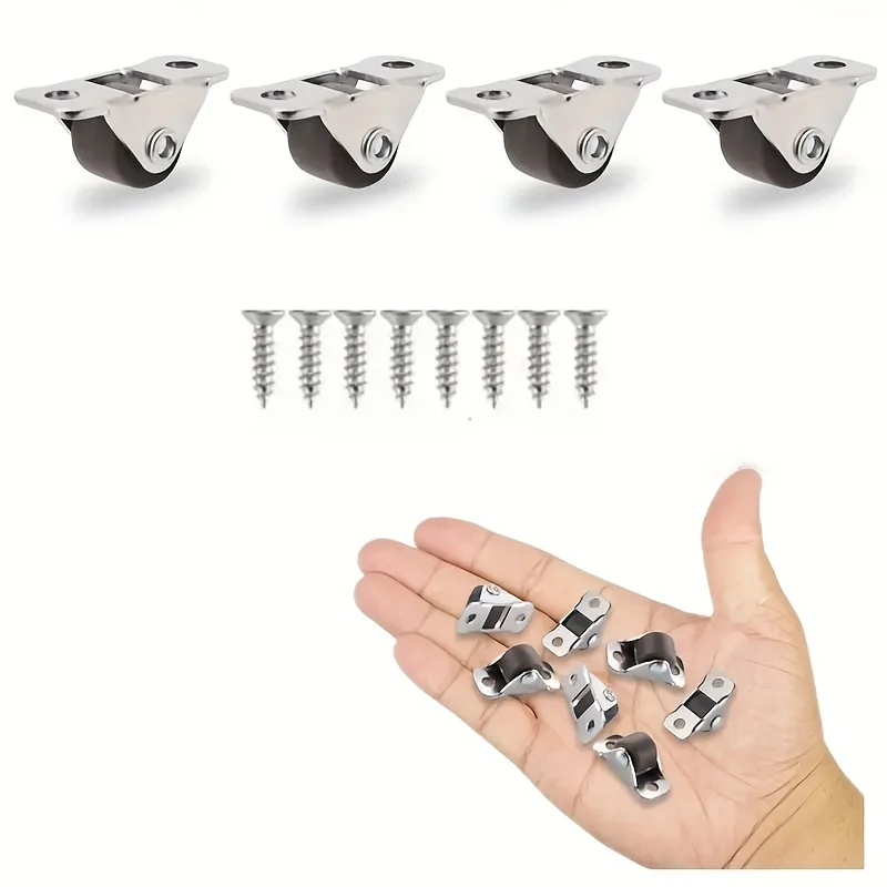4pcs Multipurpose Silent Rubber Casters 0.5