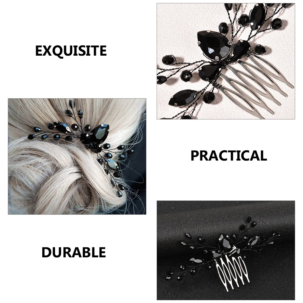 

Elegant Rhinestone Hair Comb Bridal Headwear Floral Pattern Wedding Hairpin Bride Bridesmaid Hair Accessories Fashion Insert