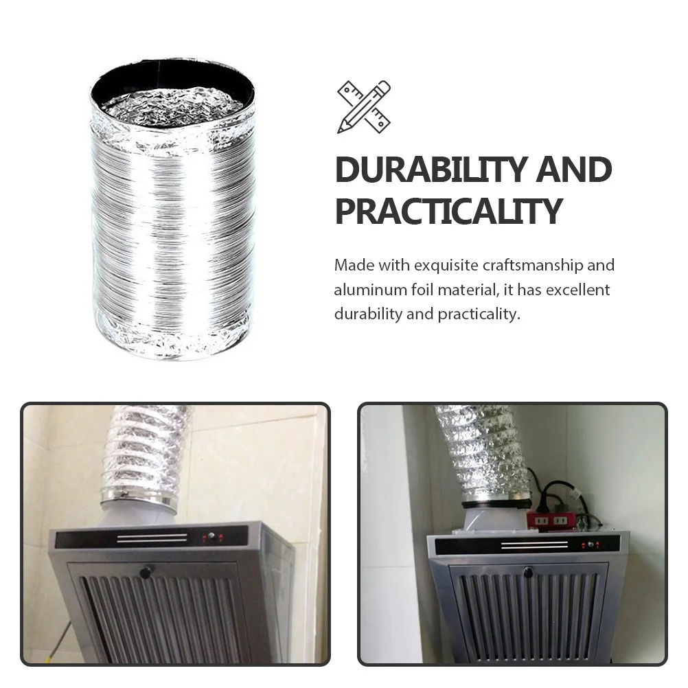 

Aluminum Foil Flexible Exhaust Hose Double-Layer Elbow Stove Exhaust Pipe Kitchen Vent Ducting Air Duct Hose for Home