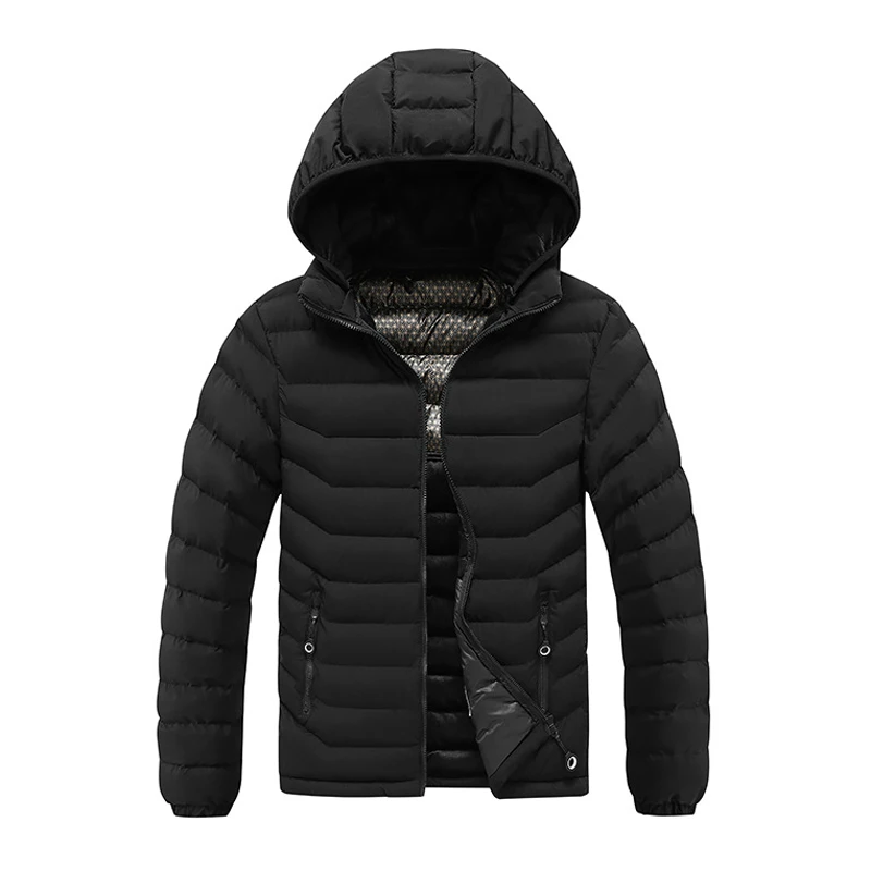 Inverno masculino bombardeiro acolchoado jaqueta casual algodão engrossar quente com capuz parkas casacos masculino blusão térmico jaquetas roupas