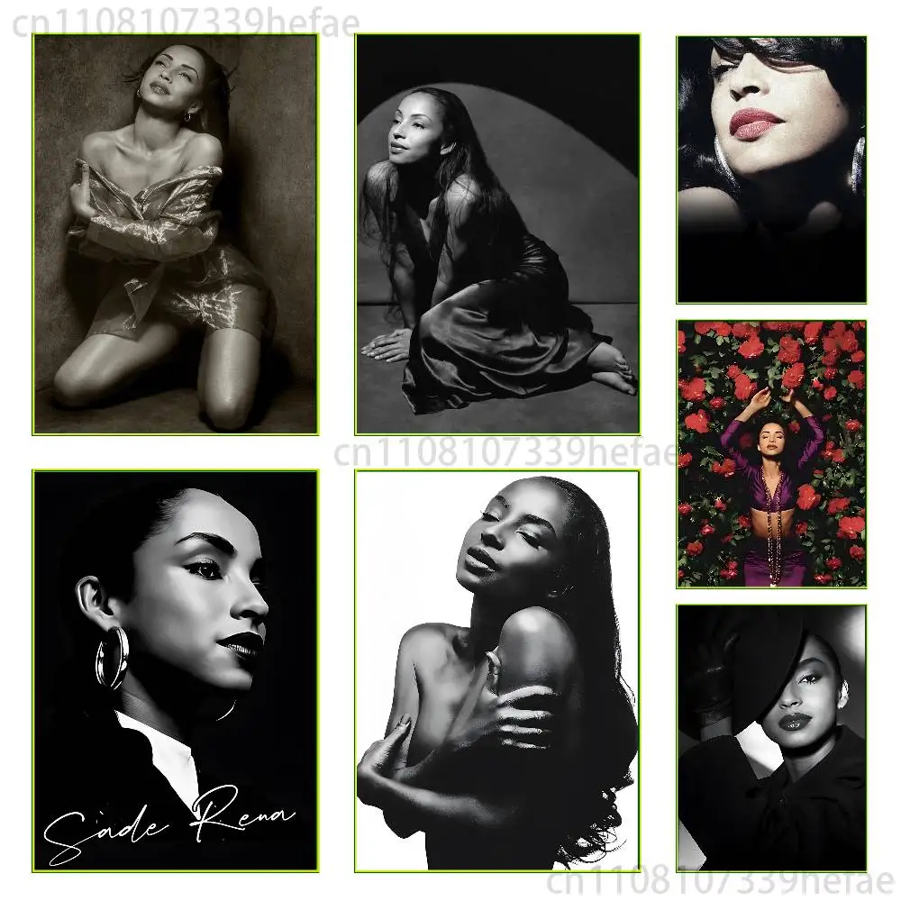 

S-Sade A-Adu Singer Poster High Quality Wall Art for Home Office Bedroom Living Room Hallway Bar Perfect Gift