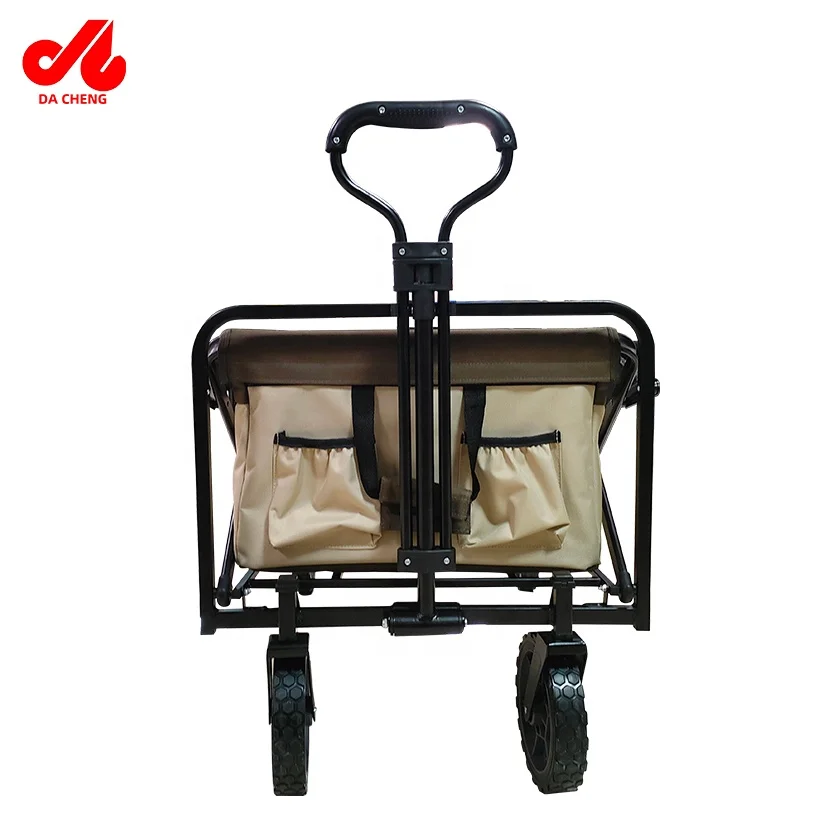 2026 Light Weight Portable Utility Collapsible Outdoor Camping Picnic Hiking Fishing Beach Folding Wagon Cart Foldable view 3