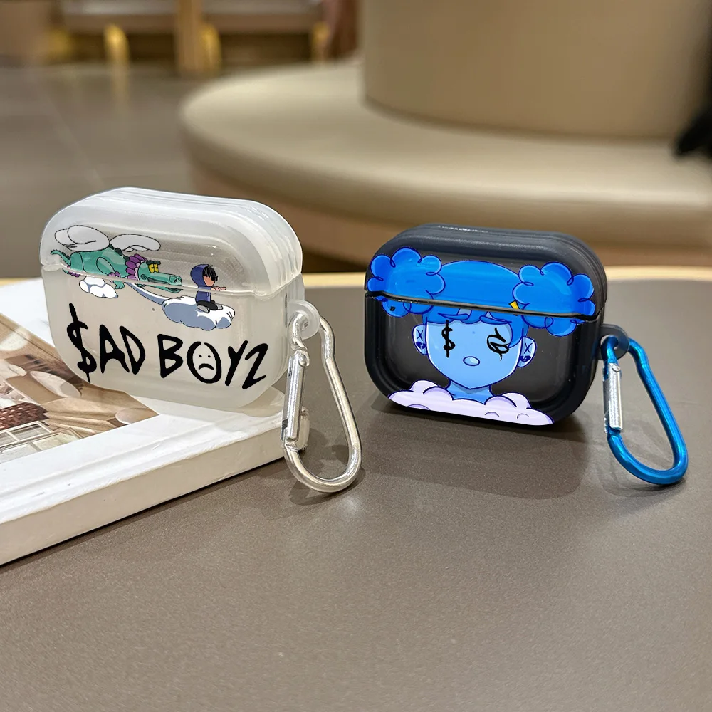 SAD BOYZ VECTOR Translucent Silicone Case for Airpods 4 3 Pro 2 1 Wireless earphone Headphone Pro2 Protective Covers