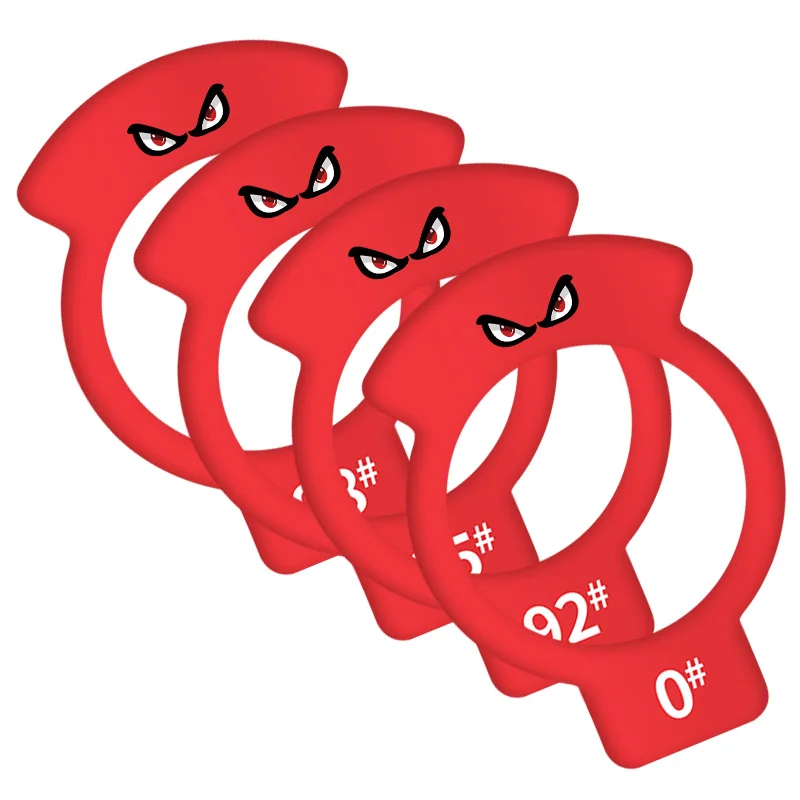 Car Refueling Warning Circle Red and White Devil Eye Universal 92 98 95 Gasoline 0 # Diesel Fuel Tank Cap Cartoon Logo Sticker