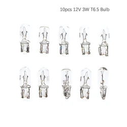 10Pcs Bulb 12V 3W T6.5 Car Dashboard Instrument Panel Light Indicator Light Automotive Products Car Accessories