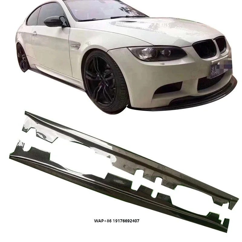High Quality Carbon Fiber Ex Style Side Skirts for  3 Series Coupe  E92 E93 M3 Side Extend Skirt