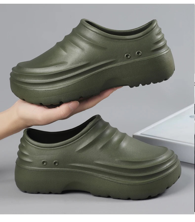 Hotel-Kochschuhe, Ganzjahres-Arbeitsschuhe, rutschfest, wasserdicht, ölbeständig, Herren-Freizeitschuhe, vielseitig einsetzbar, leichte EVA-Outdoor-Gartenschuhe – Detail 26