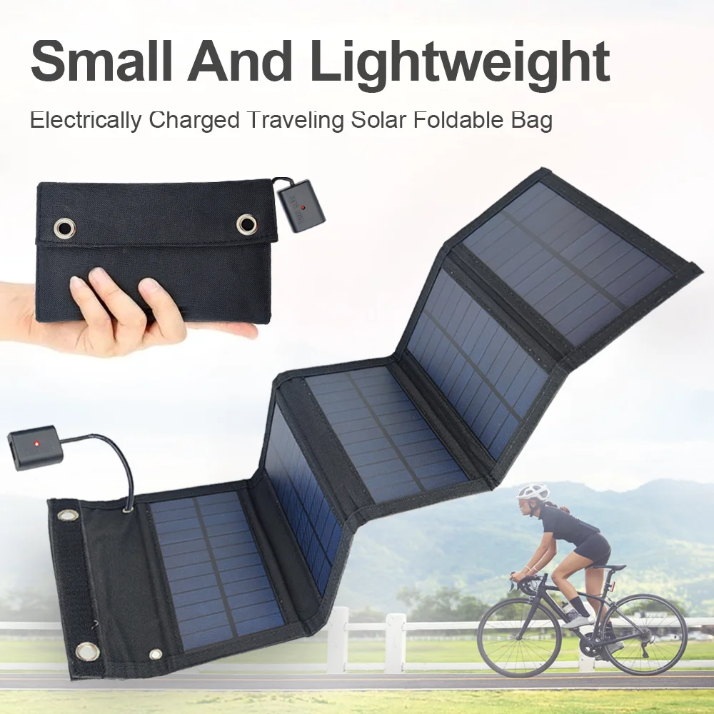 Foldable Solar Panel Phone Charger USB 5V 5W 7W 10W Power Banks For Cell Phone Outdoor Waterproof For Camping Emergency charging