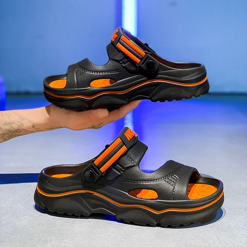 Cool Touch Men Summer Slippers Fresh Feel Anti Slip Sole Daily Campus Walking and Leisure Relax Footwear