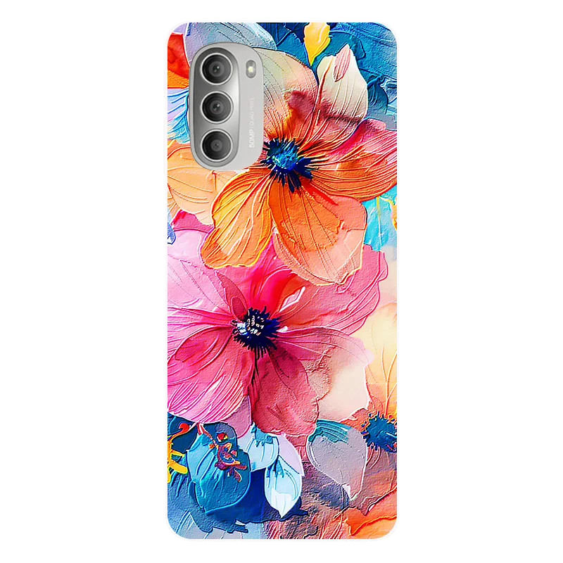 For Motorola Moto G51 5G Case XT2171-2 Flower Wolf Cover Soft Silicone Shockproof Phone Case For Moto G51 G 51 MotoG51 Bumper