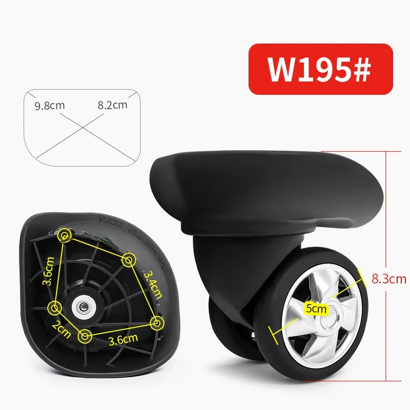Universal Wheel Luggage Wheels WLK092 W148 Corner Wheel Travel Suitcase Casters 195 Versatile Wheel Design for Luggage Access...