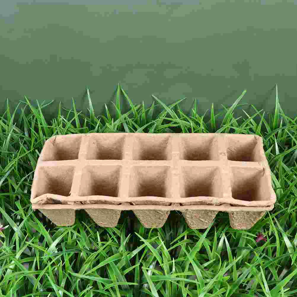 18 Pcs 12 Cells Paper Pot Plant Starters Nursery Cup Kit Organic Biodegradable Paper Pulp Cultivation Cup Tray