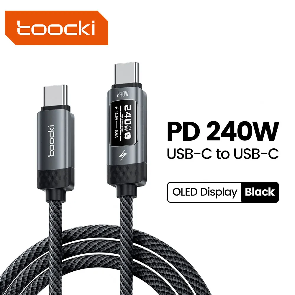 Toocki 240W USB-C auf USB-C Kabel mit LED-Display PD3.1: Die ultimative Lösung für schnelles Laden und Echtzeit-Überwachung