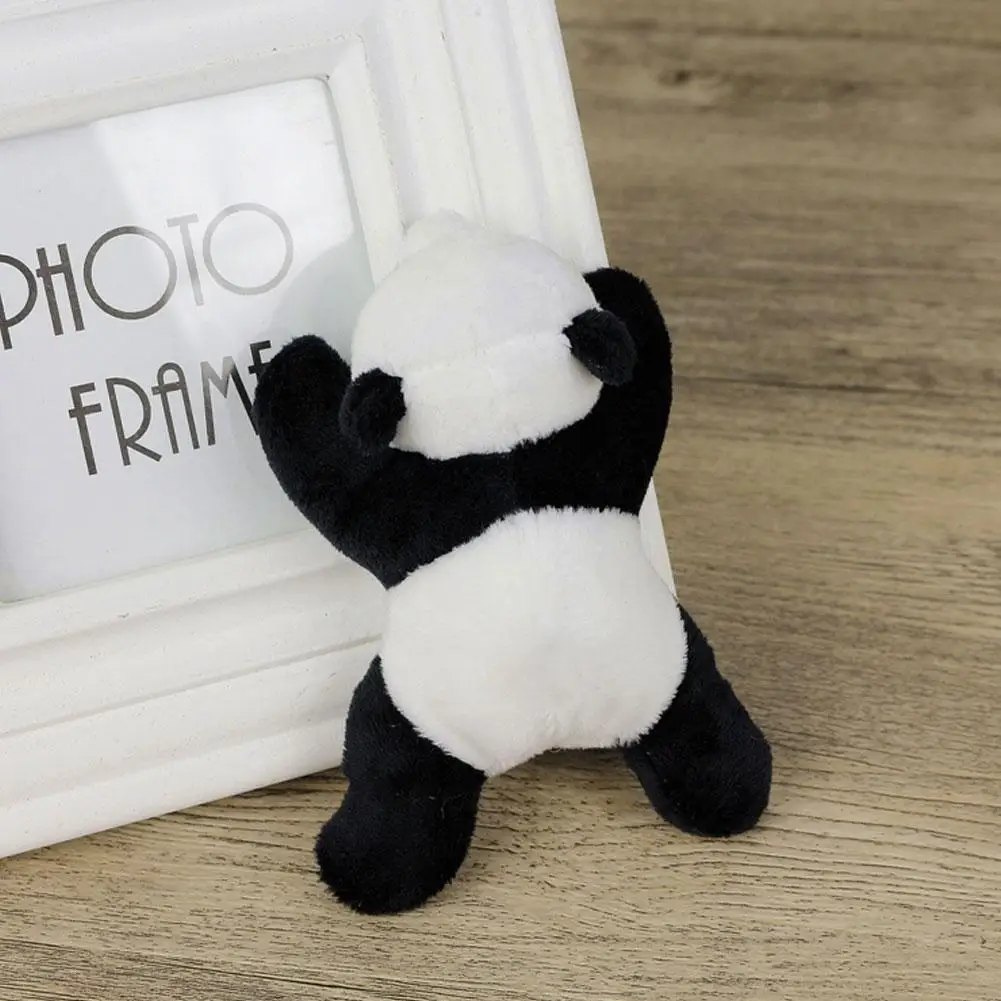 Small Panda Plush Toy Cute Soft Plush Panda Magnet Oval Fabric Whiteboard & Fridge Decor Perfect For Gifting And Organizing