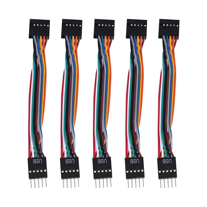 A13E-For Lenovo Motherboard To Ordinary Chassis Adapter Cable,USB 9-Pin Revolution 11-Pin Female Conversion Cable 24AWG, 5Pcs