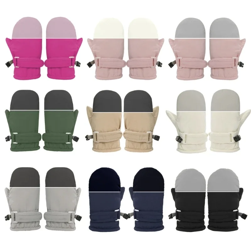 

Детские лыжные перчатки, водонепроницаемые детские варежки, перчатки для катания на коньках с регулируемыми пряжками