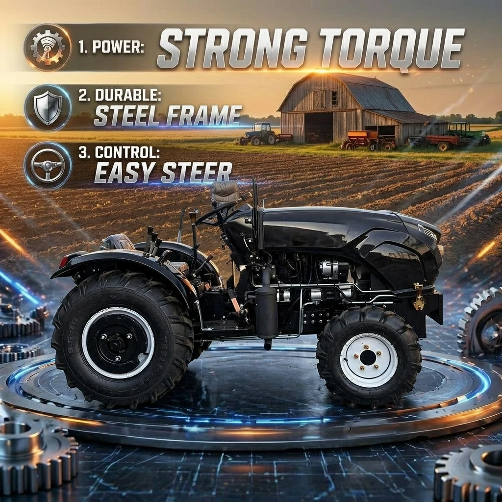 Factory 4wd 80hp Energy-saving Agricultural Machinery Farm Tractor Trailer Rotary Cultivator Planter Tractors
