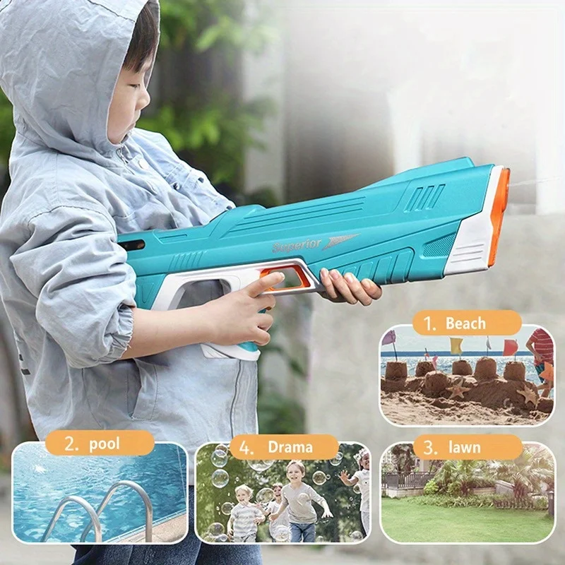 Super Fun Outdoor Water Gun Toy for Kids - Large Pull-Out High Pressure Water Spray Gun!