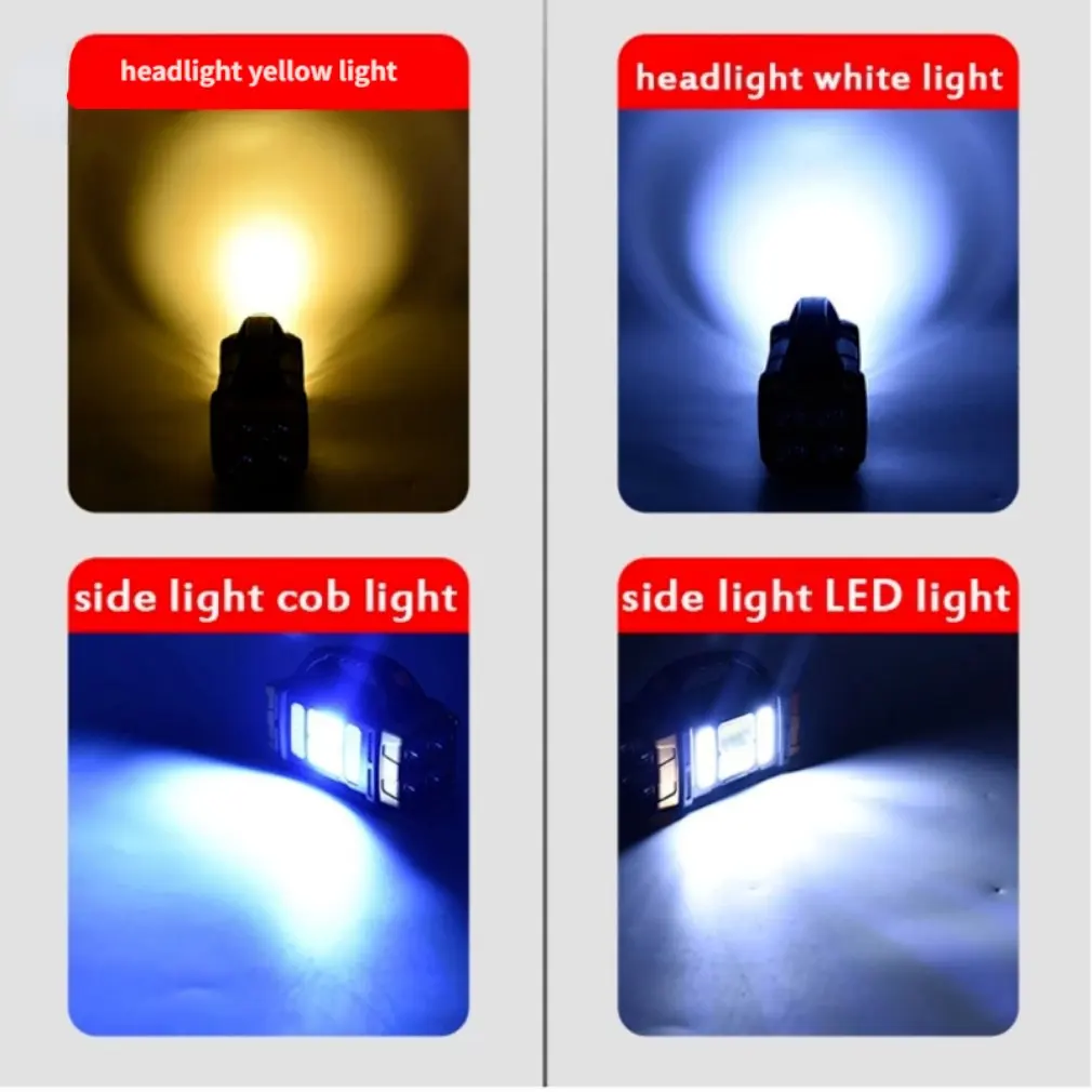 Lampada a mano portatile ricaricabile 8/4 LED potente torcia elettrica da campeggio all'aperto luce di ricarica solare torcia USB con lanterna da lavoro