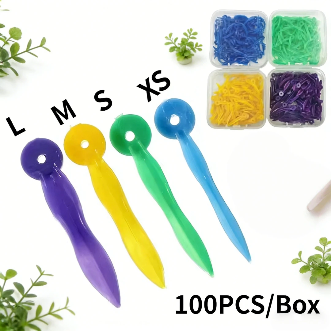 100pcs Dental Wedge Wedge with Hole Size Large, Medium, Extra Small, Small Dental Disposable Use