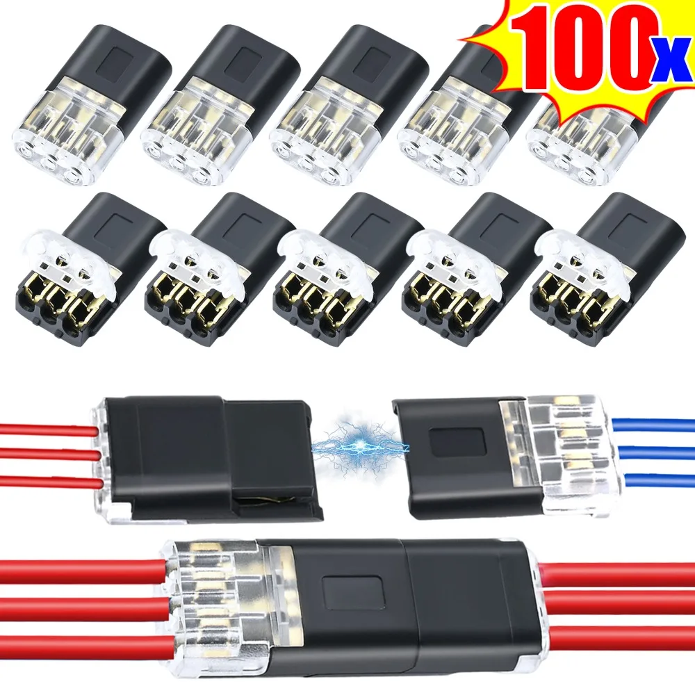 

3-контактный электрический разъем для автомобильного провода, кабельный разъем, сменный 3-проводной быстроразъемный разъем из АБС-пластика, запасные части для автомобиля