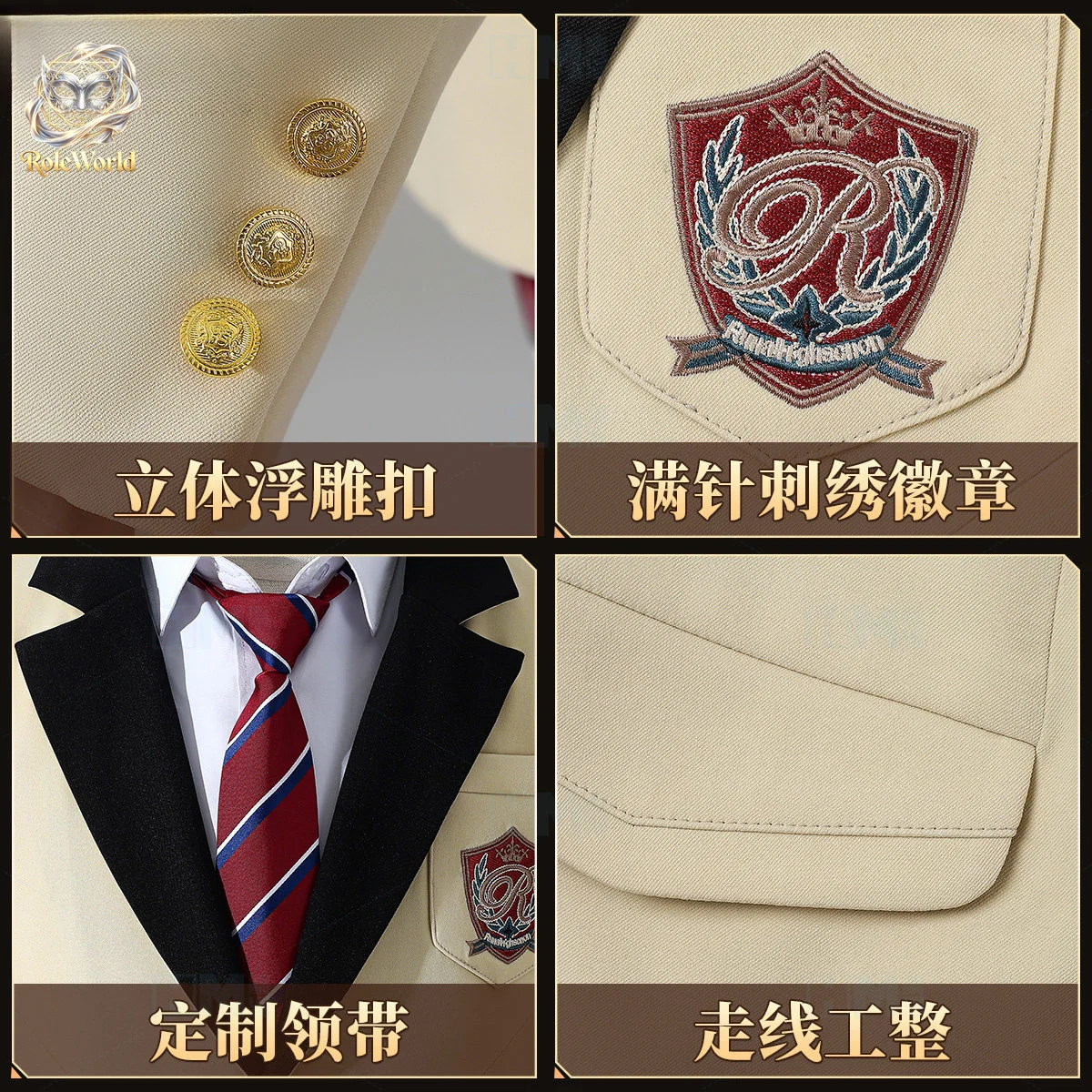 Fantasia de Cosplay do Uniform - Embroidery Outfit avaliação e preço