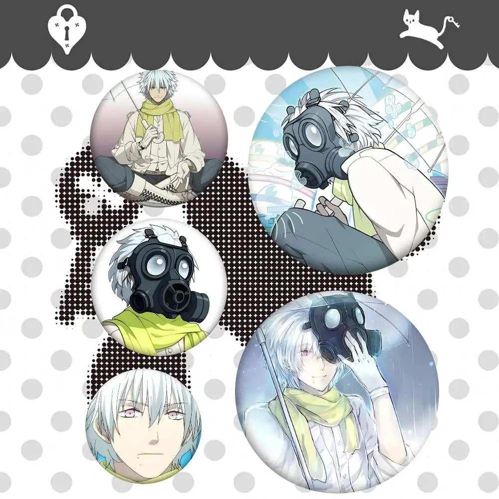 1pc Clear Game D-DRAMAtical Murder Cartoon Style Badge Brooches On Backpack Decoration Round Enamel Pins For Accessorys - view 2