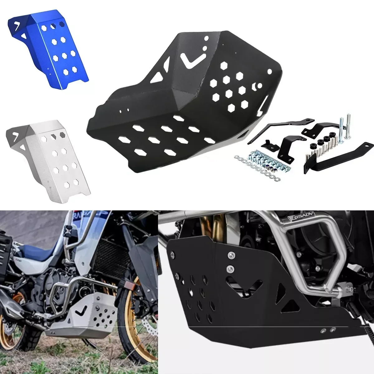 For HONDA XL750 TRANSALP 2023 - 2025 Front Skid Plate Engine Bash Cover Guard Under Frame Guard