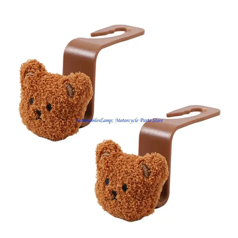 H7BD Car Headrest Hook, Car Hook Hanger Storage Organizers Car Interior Accessories Cartoon Hook for Bag Coat