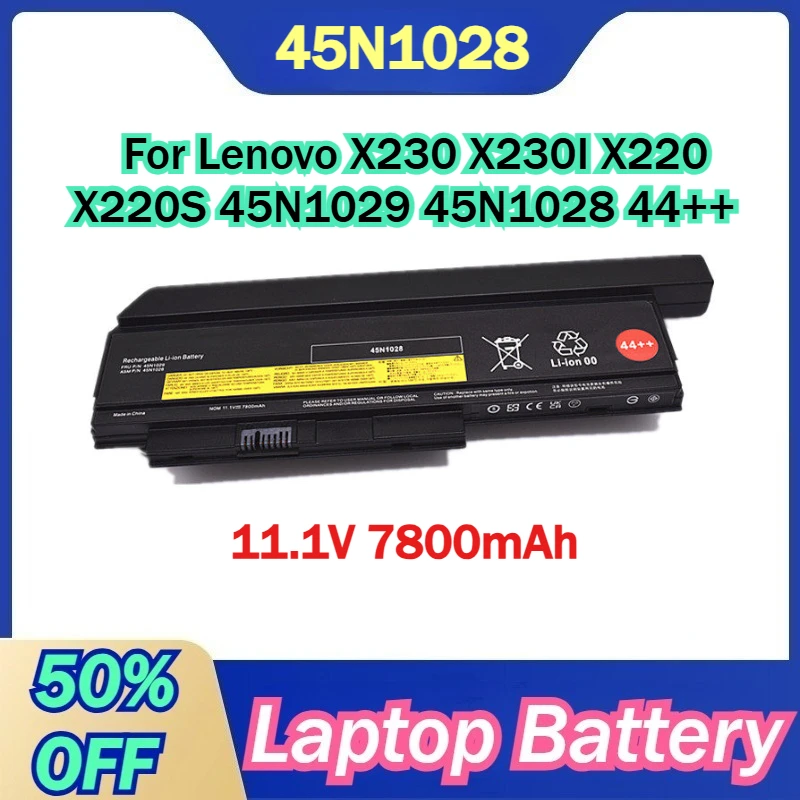 

11.1V 7800mAh 45N1028 45N1029 Laptop Battery for Lenovo X230 X230I X220 X220S 45N1029 45N1028 44++ Batteries