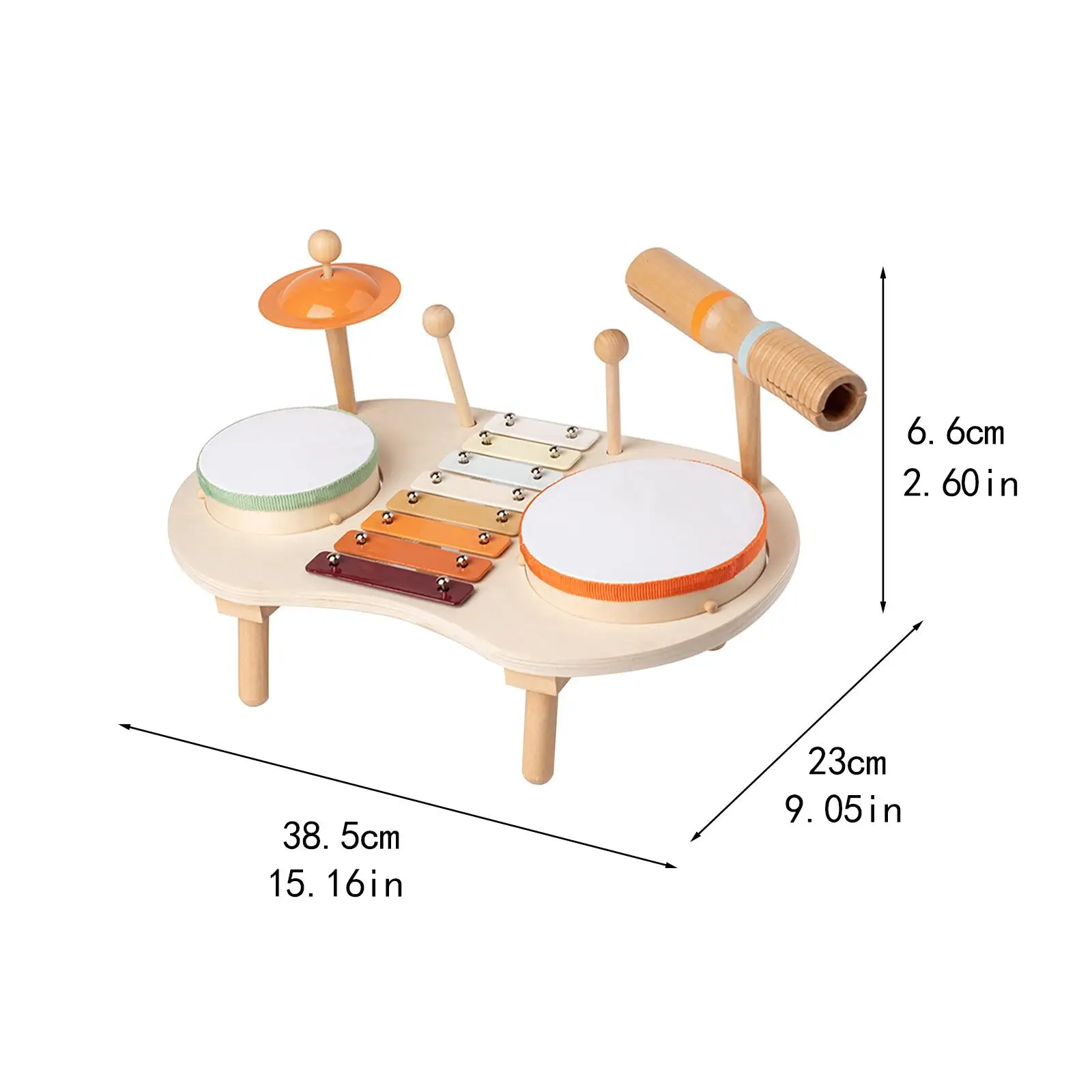 Baby Music Toy Multifunctional Motor Skill Preschool Music Kits Wooden Xylophone Musical Toy for Party Favor Boy Girl Children