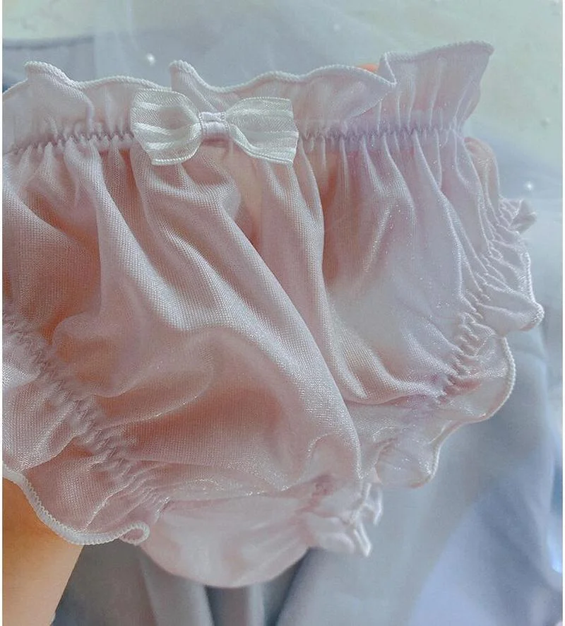 Cute Women's Panties Kawaii Llingerie Femme Japanese Lace Thongs Women Underwear Sexy Briefs Ruffles Young Girl Lolita Panty Bow