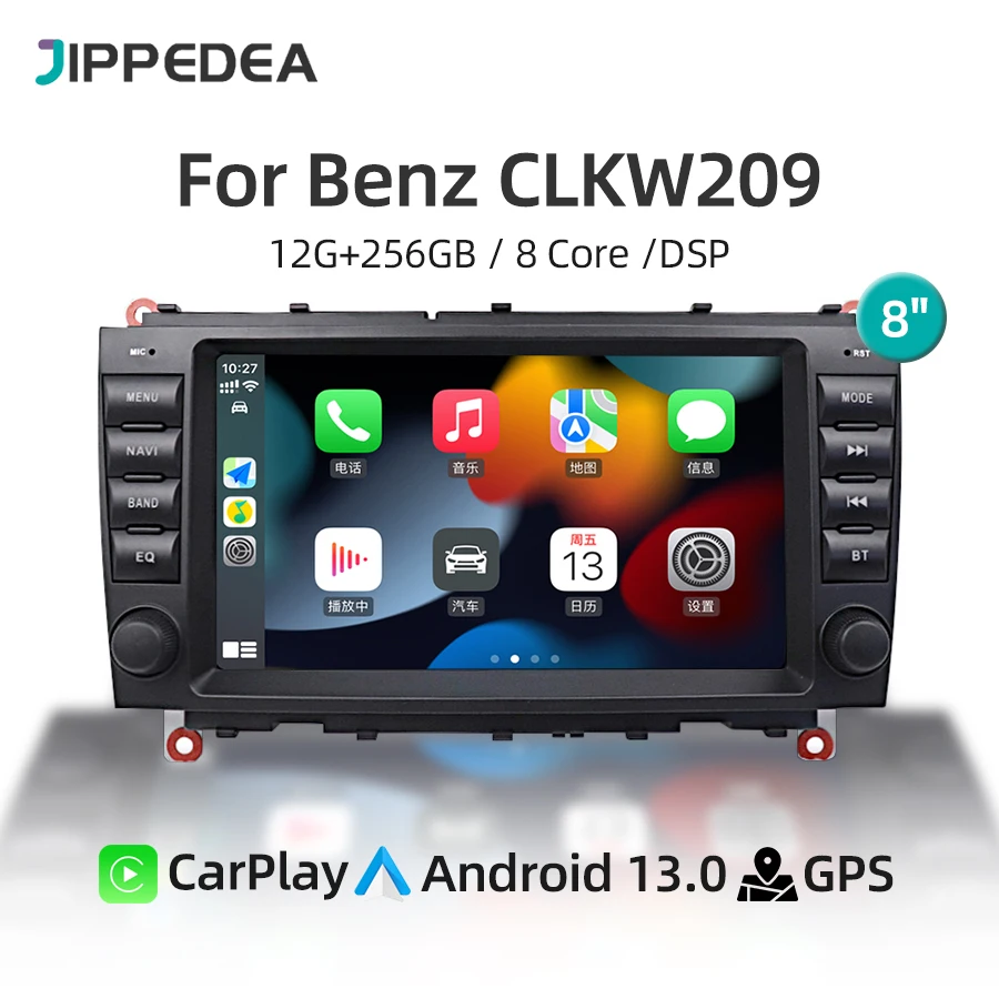 Android 13 For Mercedes Benz CLK W209 W203 2005-2012 Car Multimedia Video Player CarPlay 4G WiFi GPS Navigation Stereo Car Radio