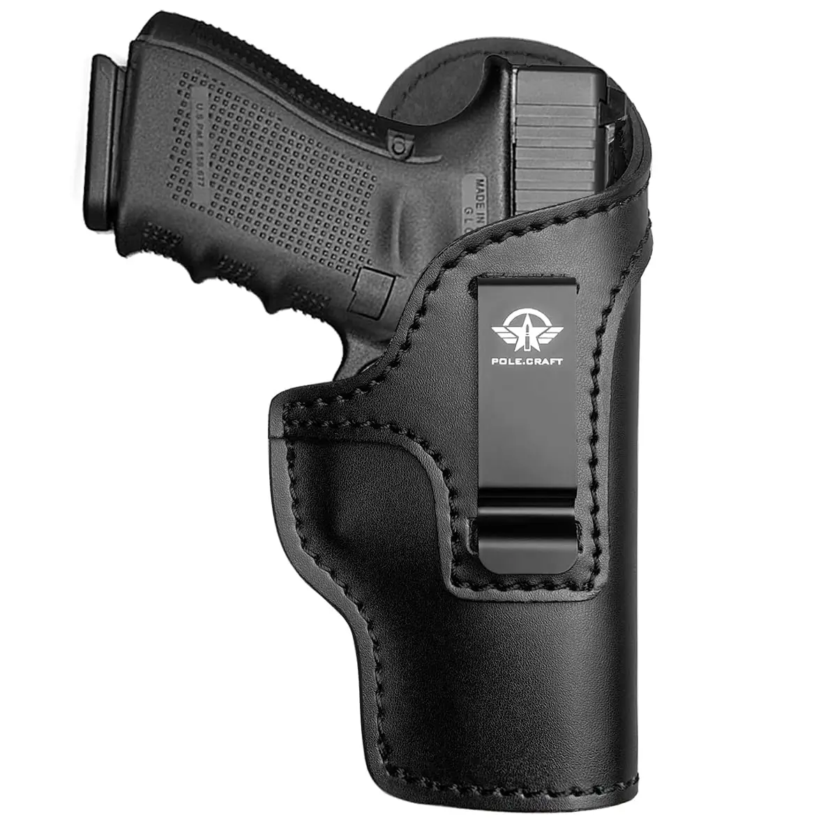 IWB Gun Leather Holsters for Pistol : Glock 19 17 26  Taurus G2C G3C G3 S&W M&P Shield 9mm / 380 EZ - Ruger - Colt 1911 -Beretta