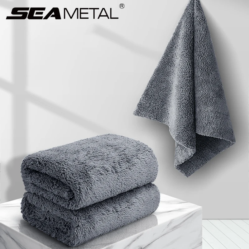 SEAMETAL Microfiber Towel Super Absorbency Car Cleaning Cloth No Hemming Microfiber Auto Towel 40X40/100CM Car Wash Accessories