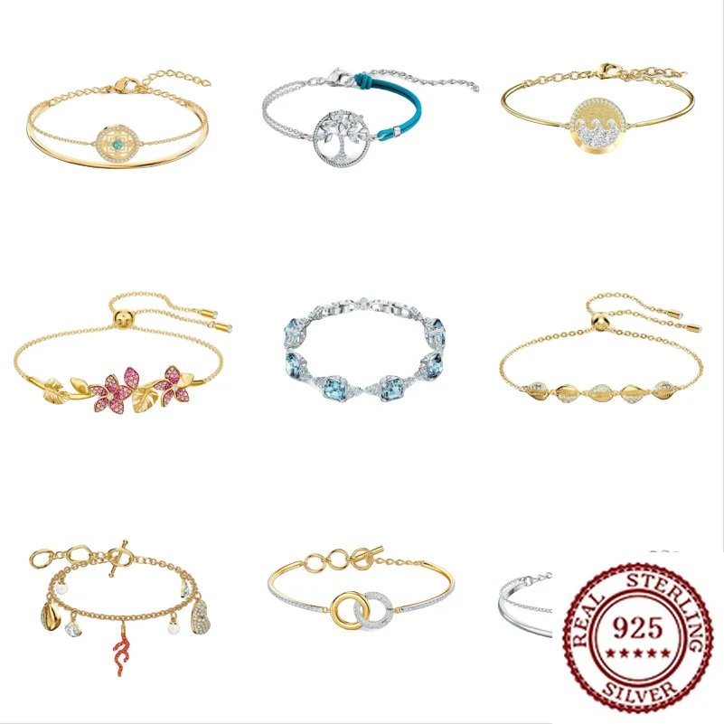 

2025 S925 Pure Silver Crystal Zodiac Bracelet Fashion Daily Versatile Jewelry