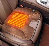 Car Heated Seat Cushion Graphene Winter Plush Seat Cushion 12V Car Universal USB Electric Heating Single-chip Pad Accessories