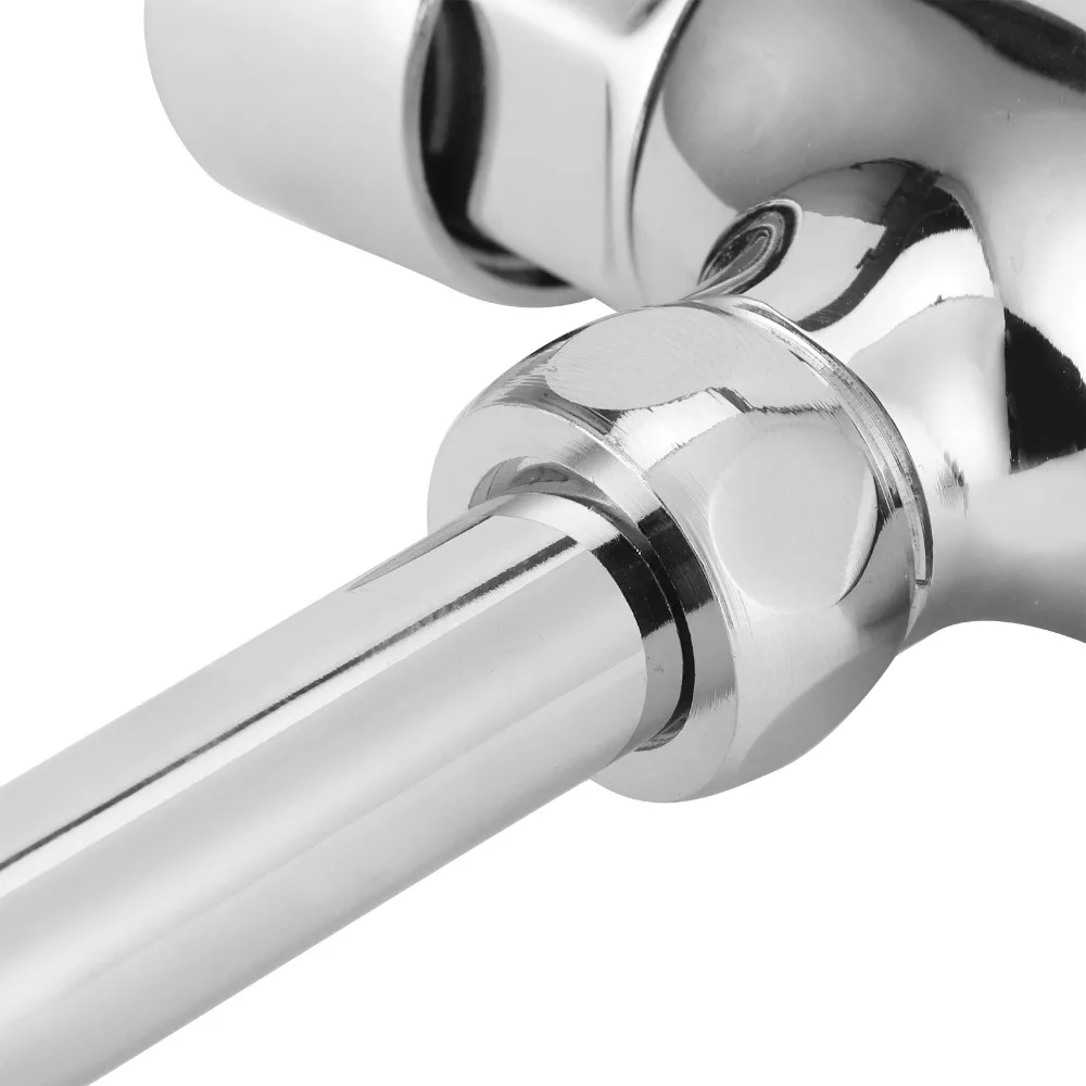 Copper Urinal Flush Valve Wall Mounted Hand Press Type Flushometer Set Copper Material 4-8 Second Delay Manual Flush Valve