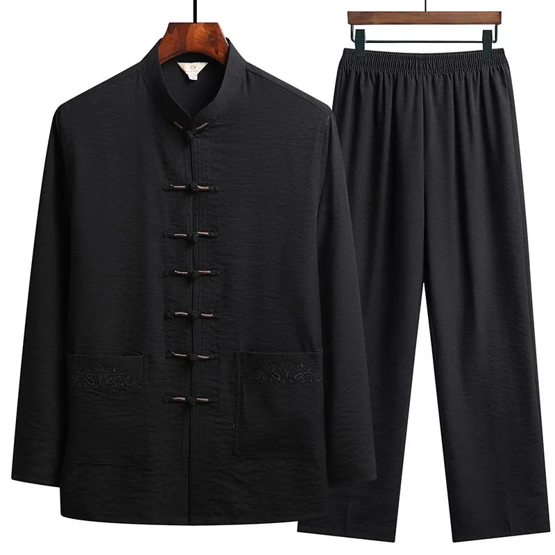 nouvelle-arrivee-2025-–-costume-tang-en-lin-toton-a-manches-longues-pour-hommes-d'Age-moyen-–-vetement-ethnique-chinois-traditionnel-–-collection-printemps