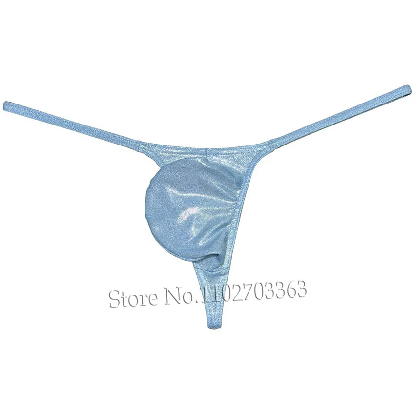 Heren Gloss Natte Look String String Ondergoed Met Mannelijke Buidel Voor Zwemmen Bikini Poseren Tangas