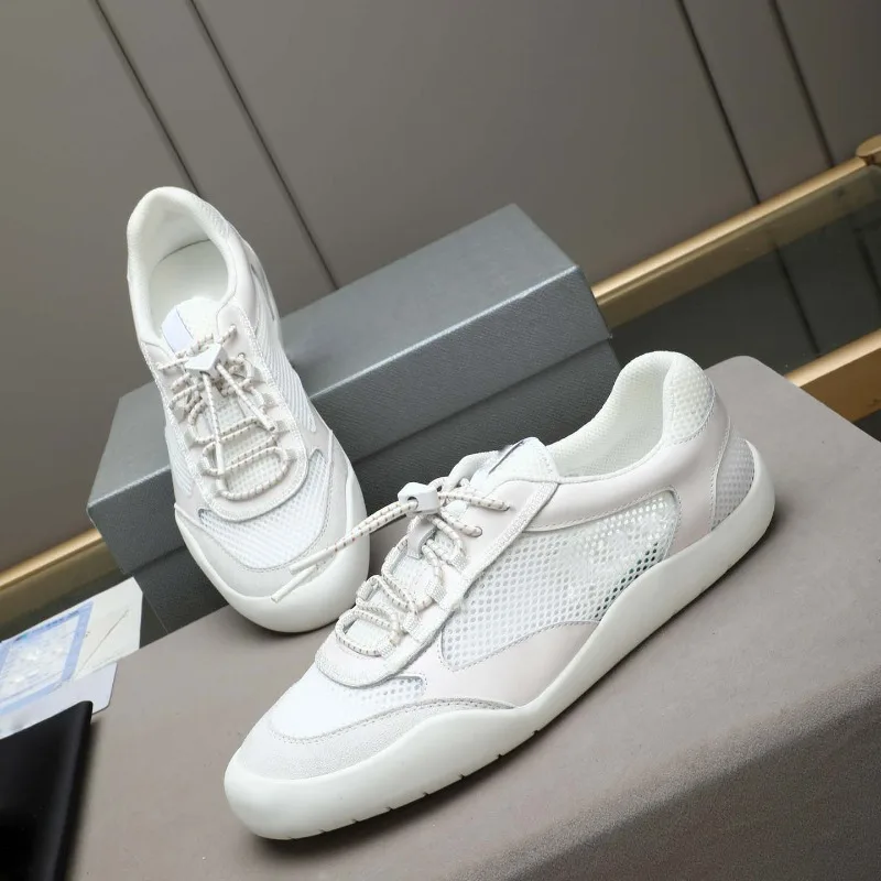 European Station New Fashion Versatile Casual Style Mesh Training Shoes Men's Lace-up Sneakers Breathable Board Fashion