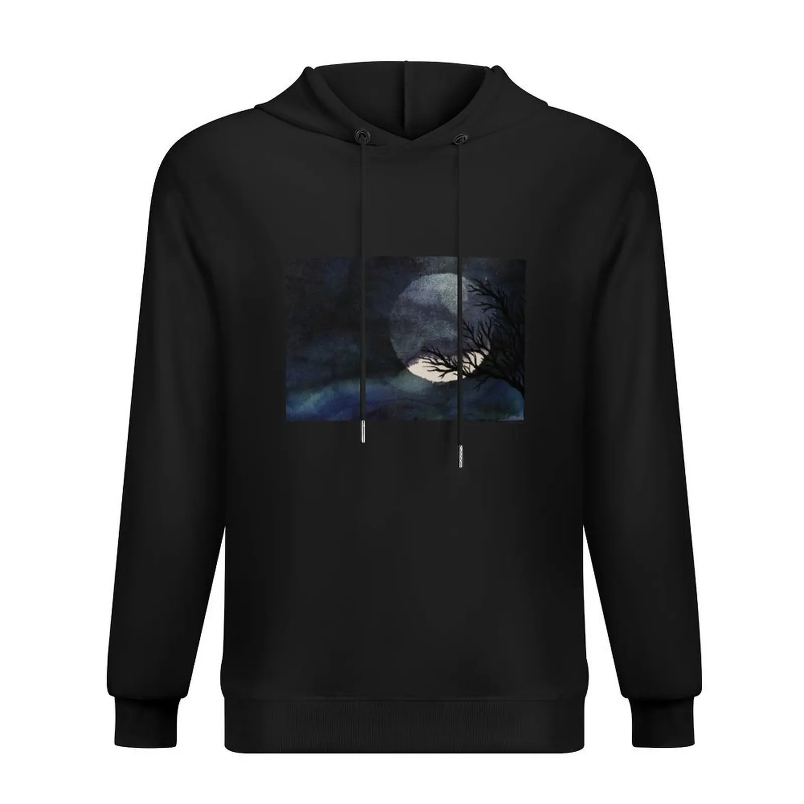 

Full Moon with Tree on Canvas Hoodie anime clothes blouse men wear designer hoodies